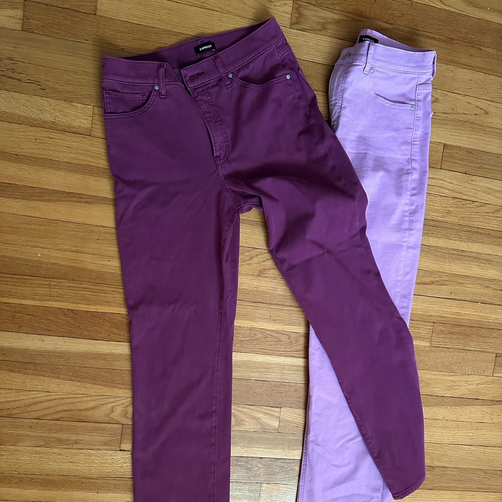 High Waisted Express Purple Jean